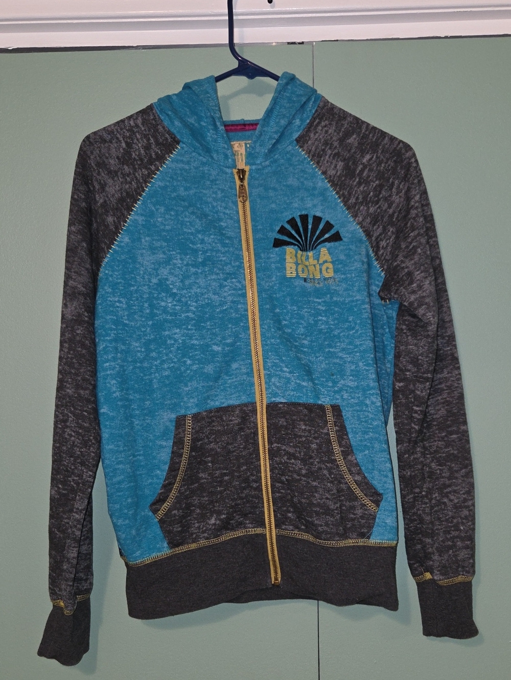 Y2k Billabong Blue And Gray Sweatshirt Size Medium